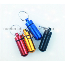 Soem-Metallnotpillen-Flaschen-Schlüsselring Keychain-Schlüsselring-Kette